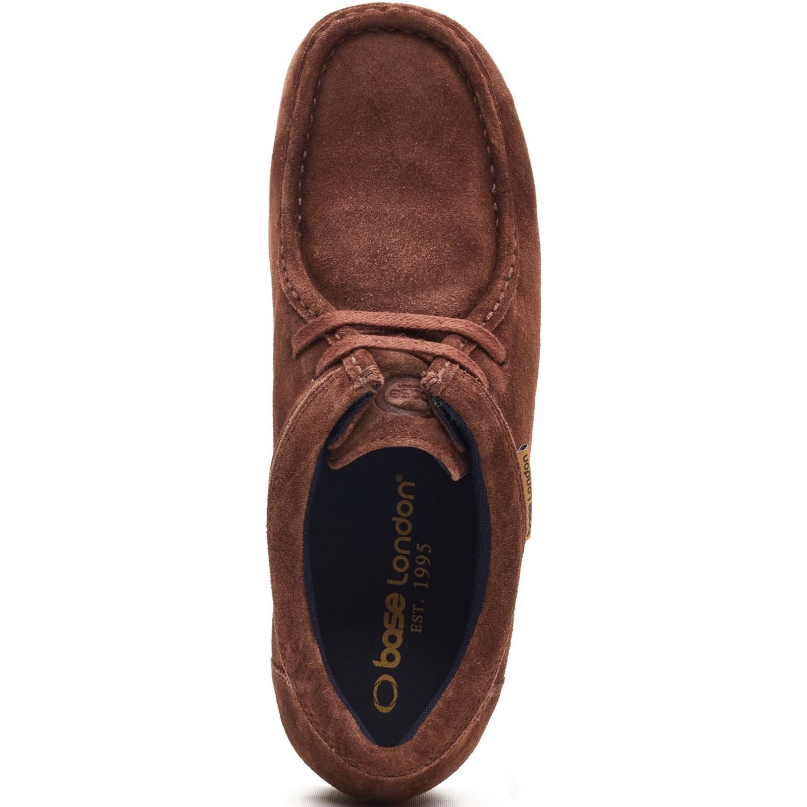 Base London Koko Lace Up Chaussons En Cuir Pour Hommes Marron