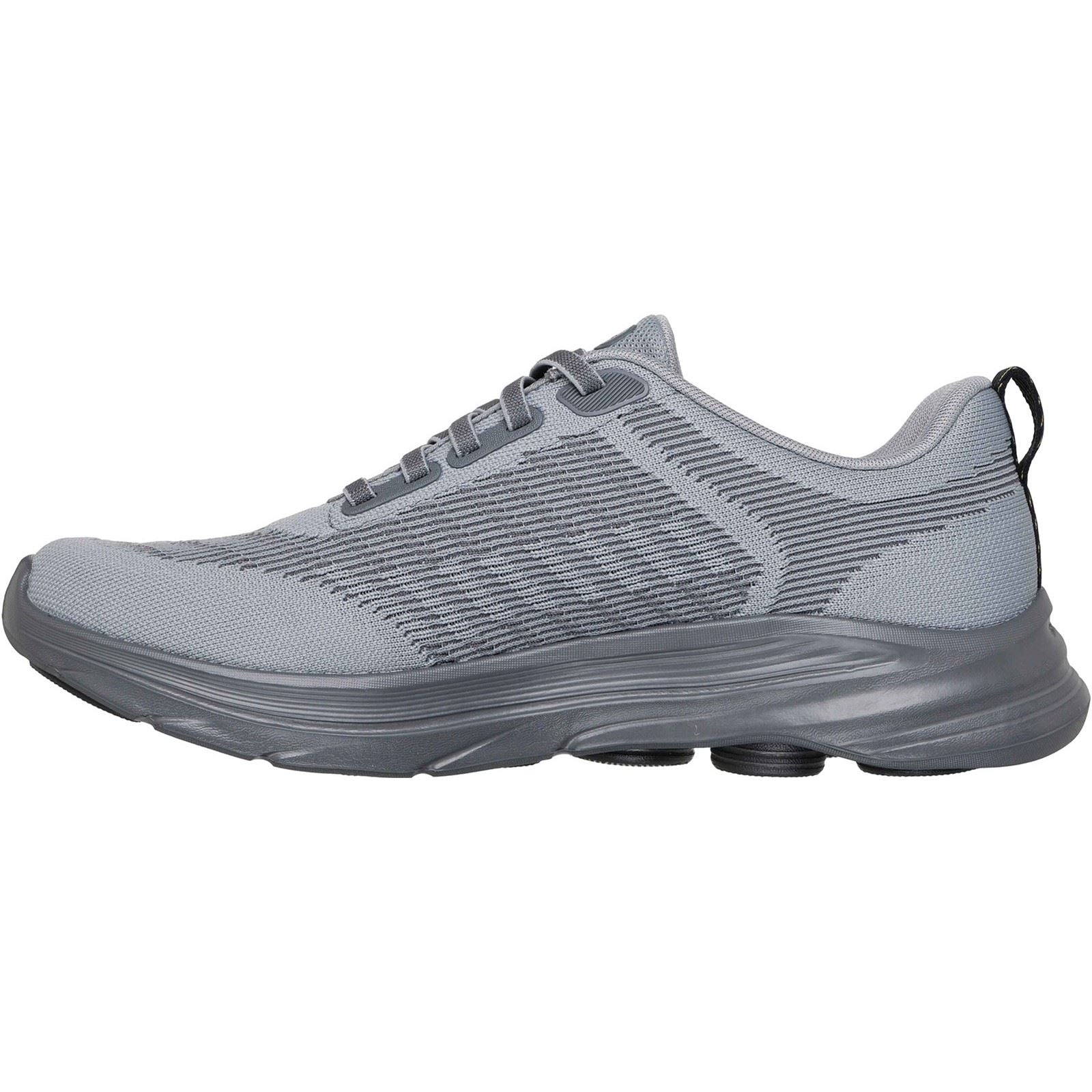 Skechers GO Walk 8 Day Baskets Grises/Jaunes Pour Homme En Textile