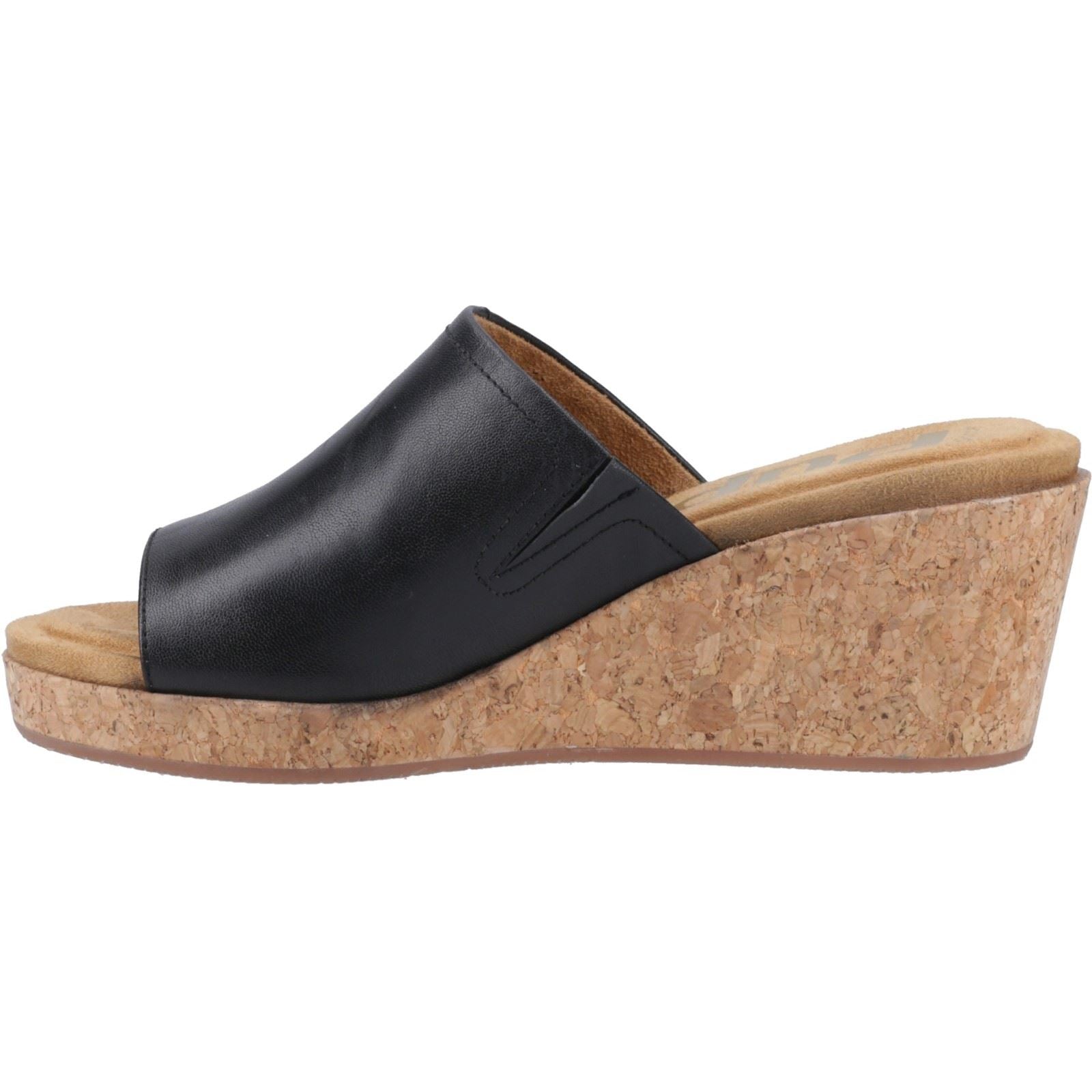 Hush Puppies Willow Escarpins Compensés Noirs Pour Femmes En Cuir