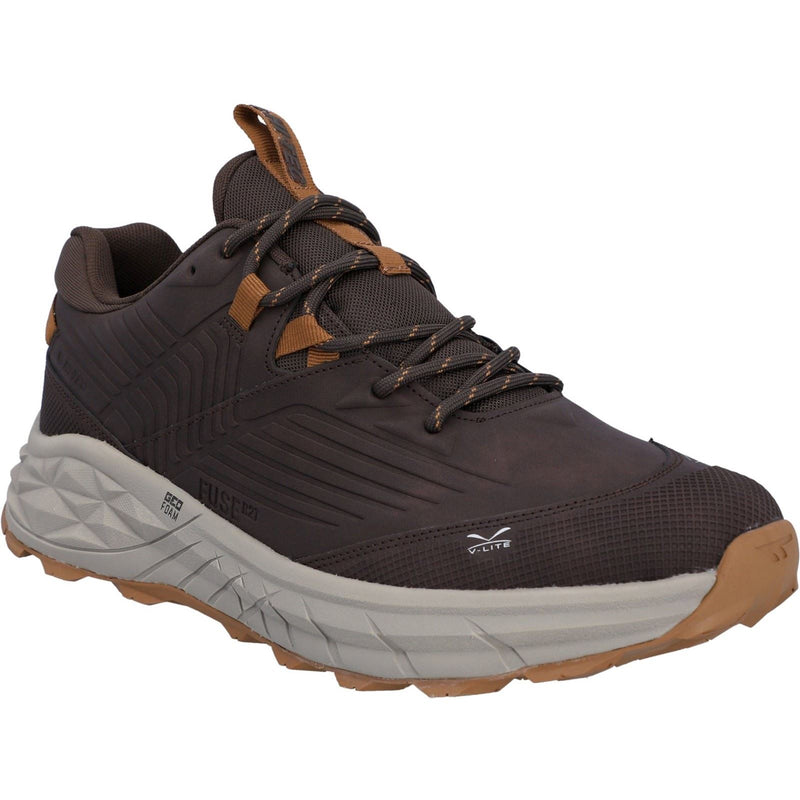 Hi-Tec Fuse Trek Chaussures De Sport Pour Hommes En Polyester Marron Chocolat/loup Timber