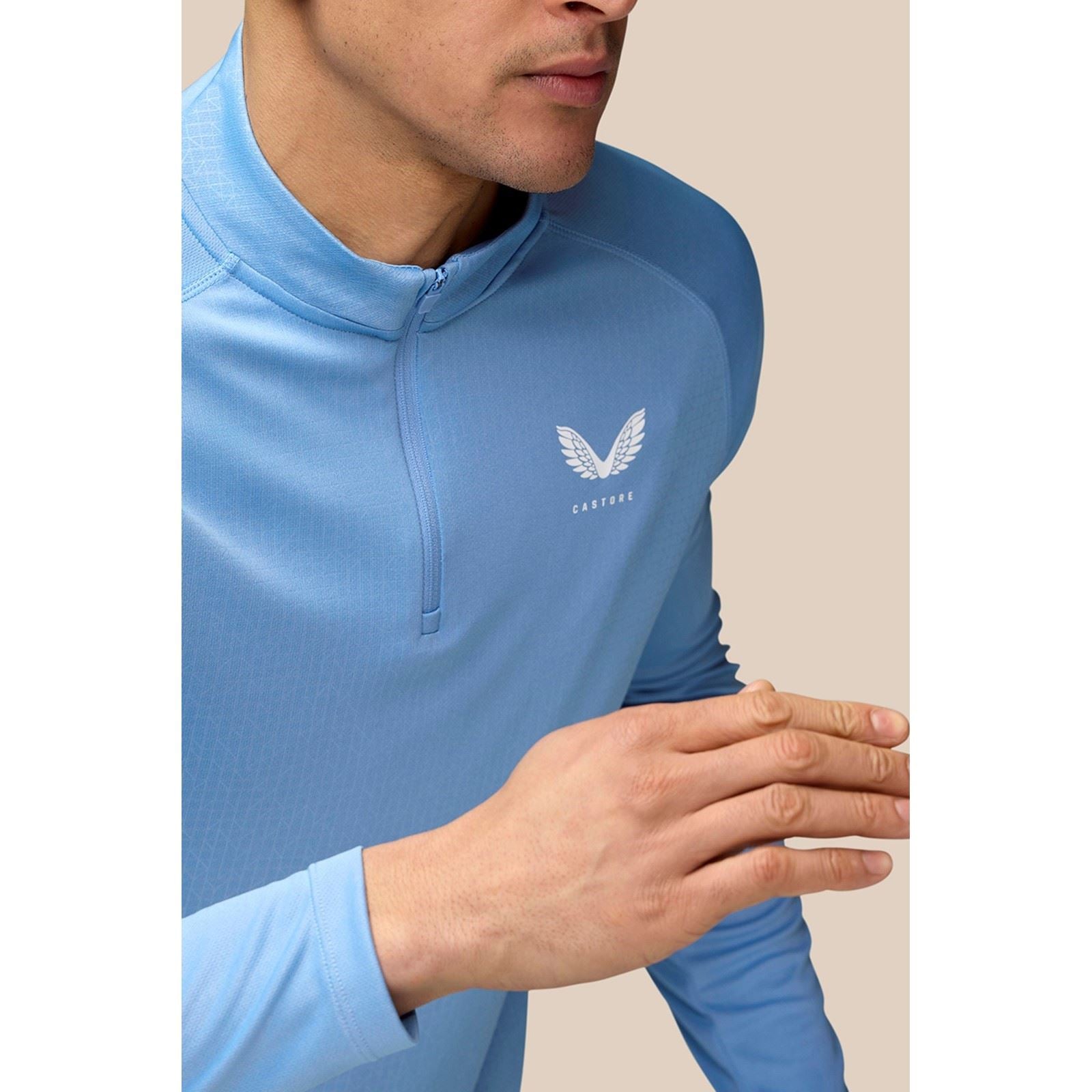 Castore Adapt 1/4 Zip Top T-Shirts De Sport Actifs Pour Hommes En Polyester Noir