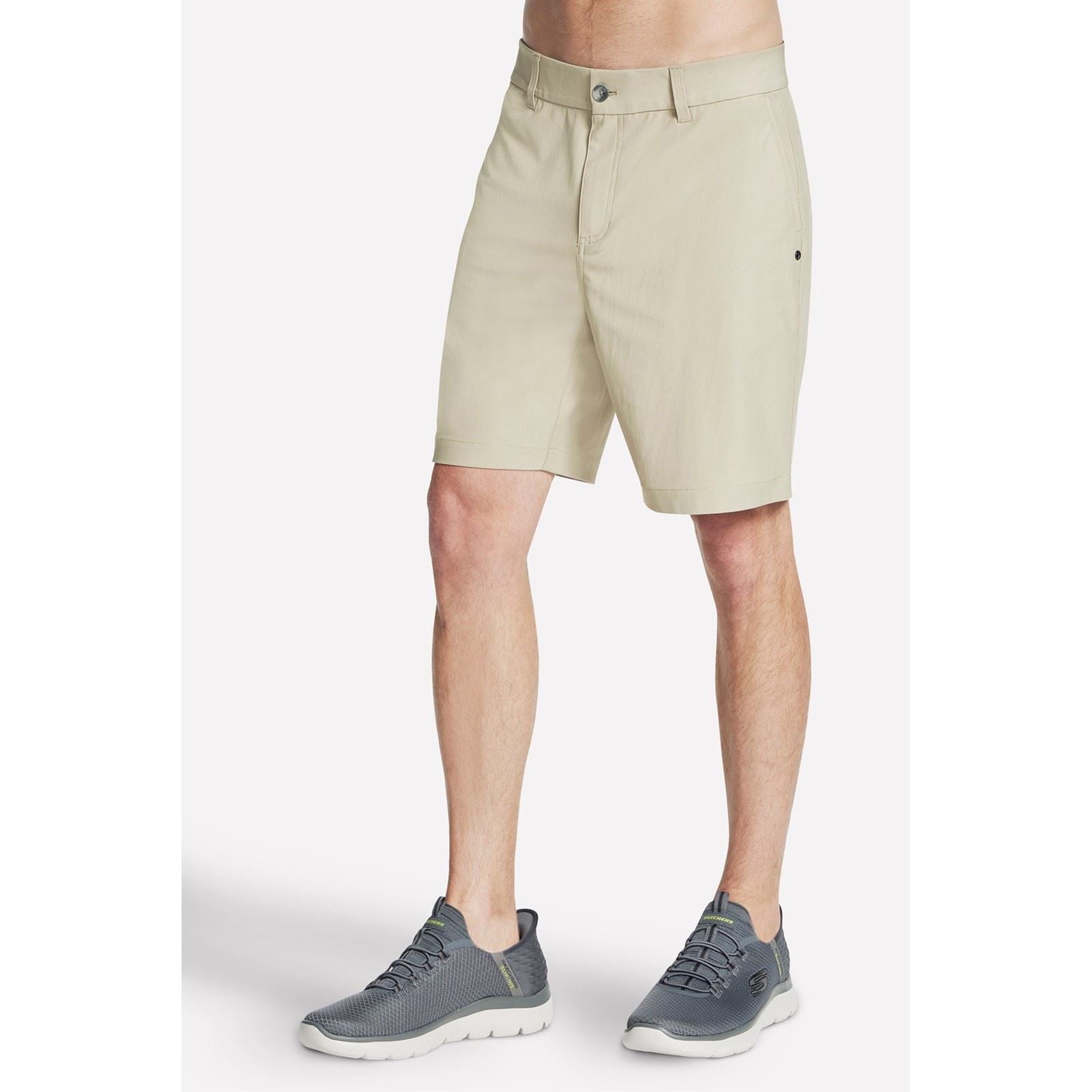 Skechers Premium Everywhere 9 Inch Short Shorts En Polyester Pour Hommes Longueur Genou Naturelle