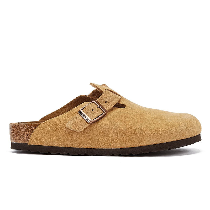 Birkenstock Sabots En Daim À Crème Latte Boston