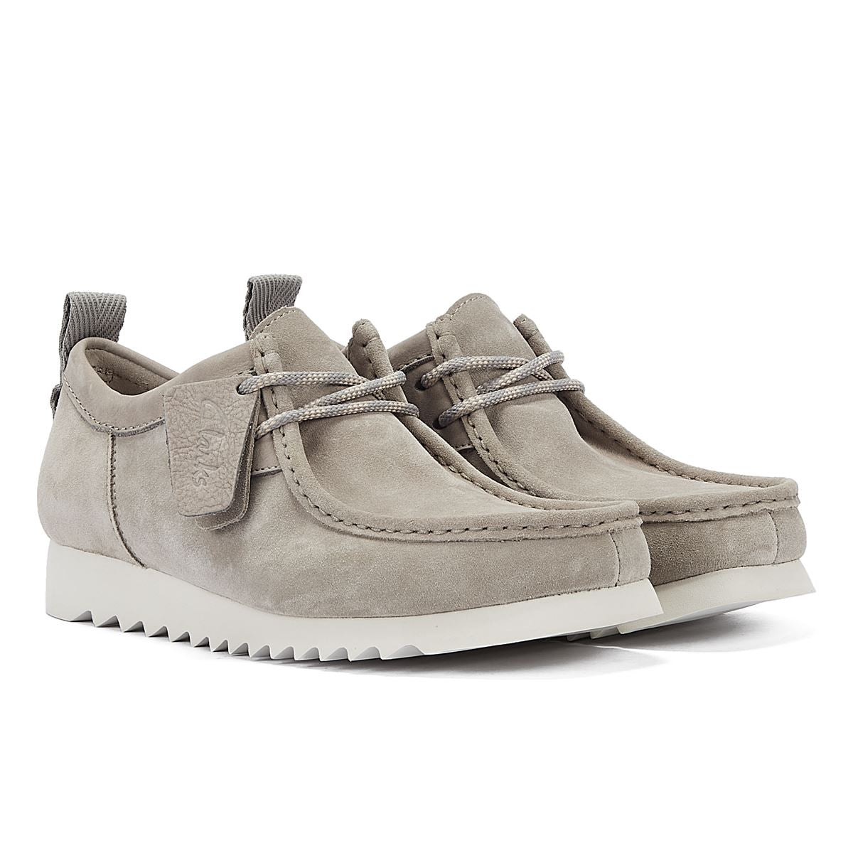 Clarks Main Wallabee FTRE Lo  Chaussures À Lacets En Daim Gris Pour Hommes