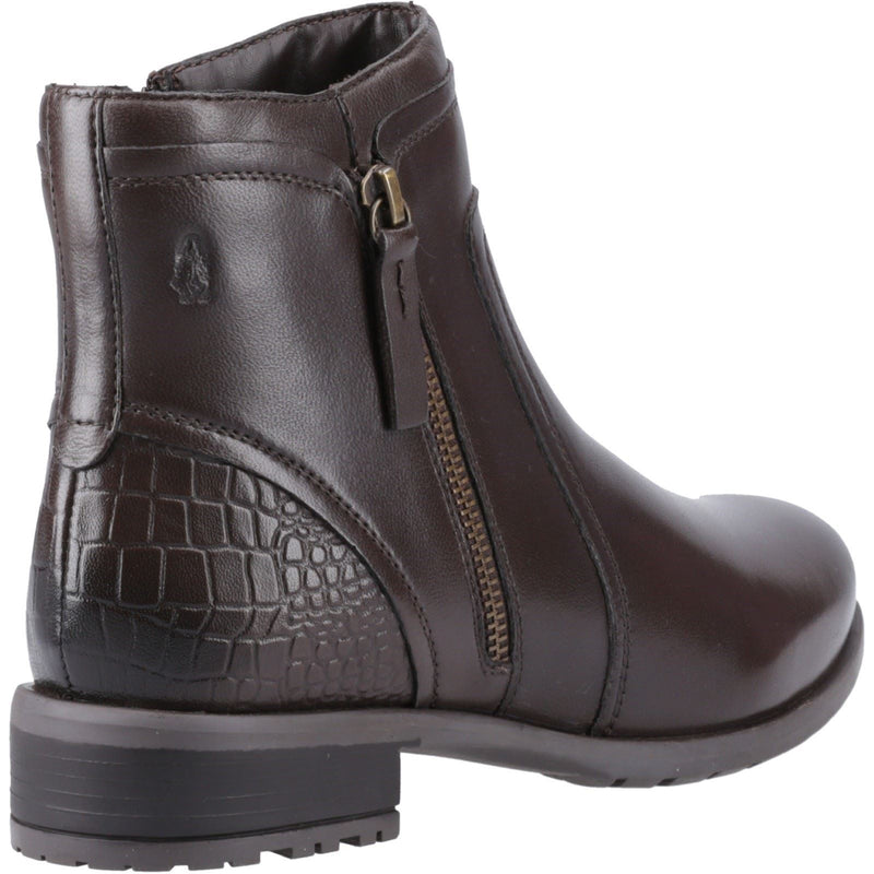 Hush Puppies Scarlett Bottes En Cuir Marron Pour Femmes