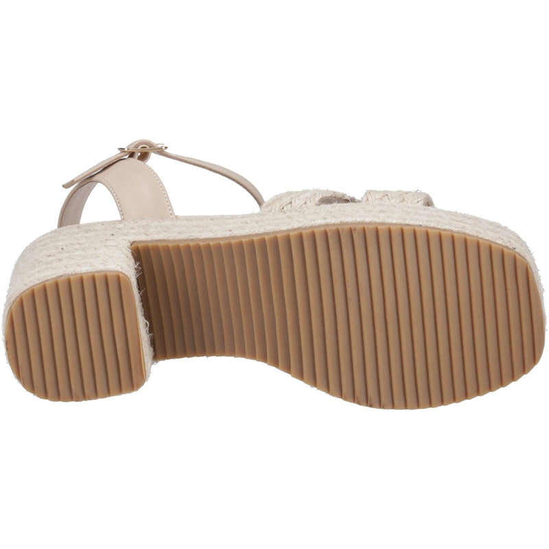 Hush Puppies Jamelia Espadrille Heel Sandales Nude Pour Femme En Textile
