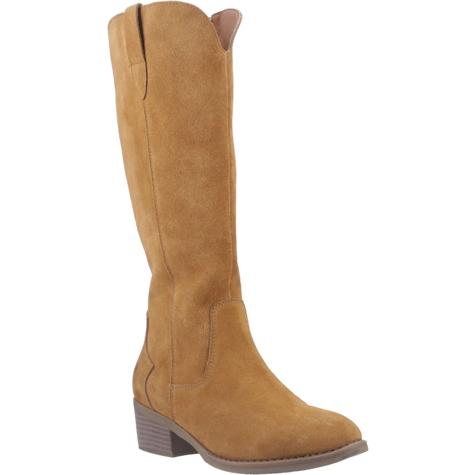 Hush Puppies Isabella Bottes Hautes À Talons Pour Femmes En Daim Couleur Tan