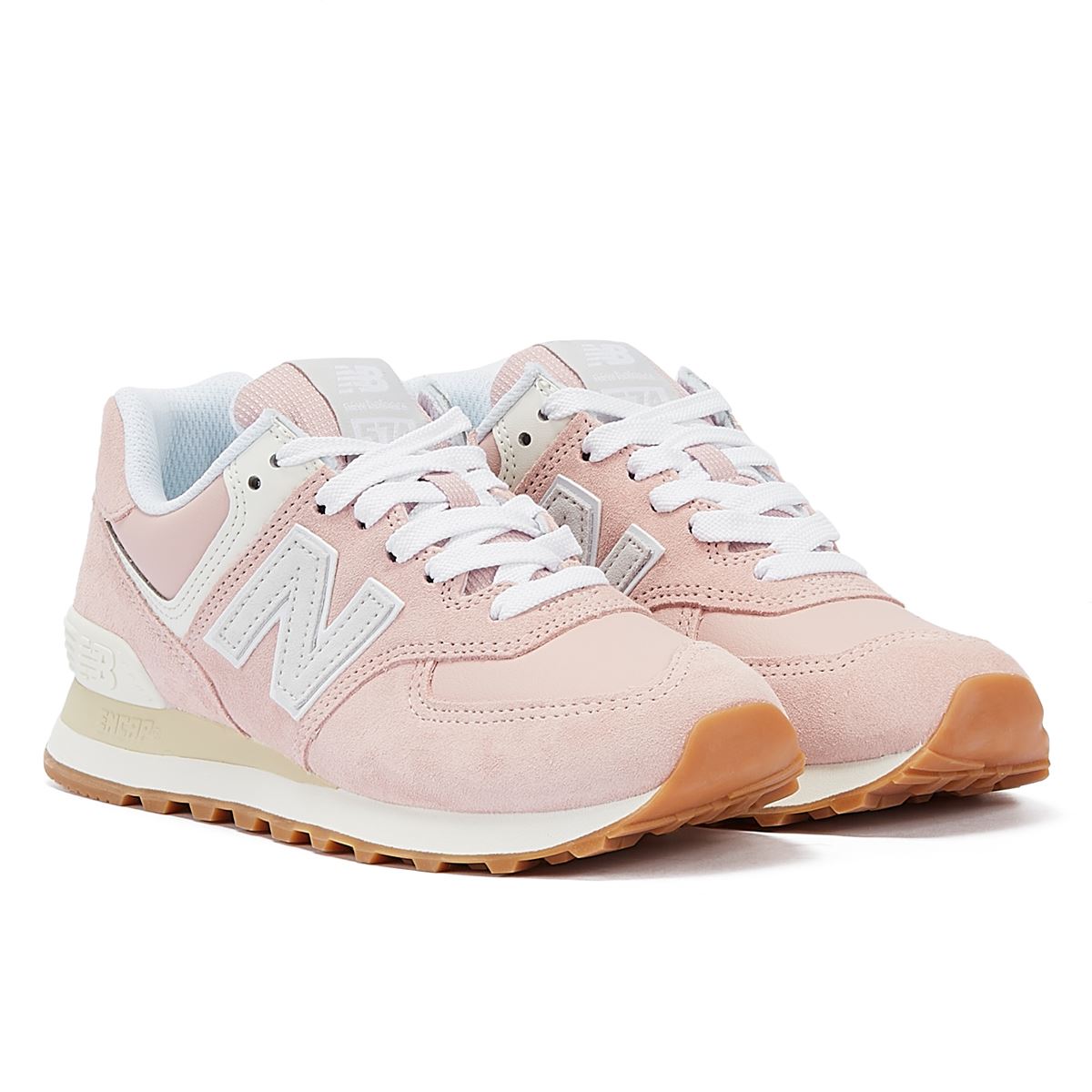 New Balance 574 Baskets En Daim Rose Pour Femmes