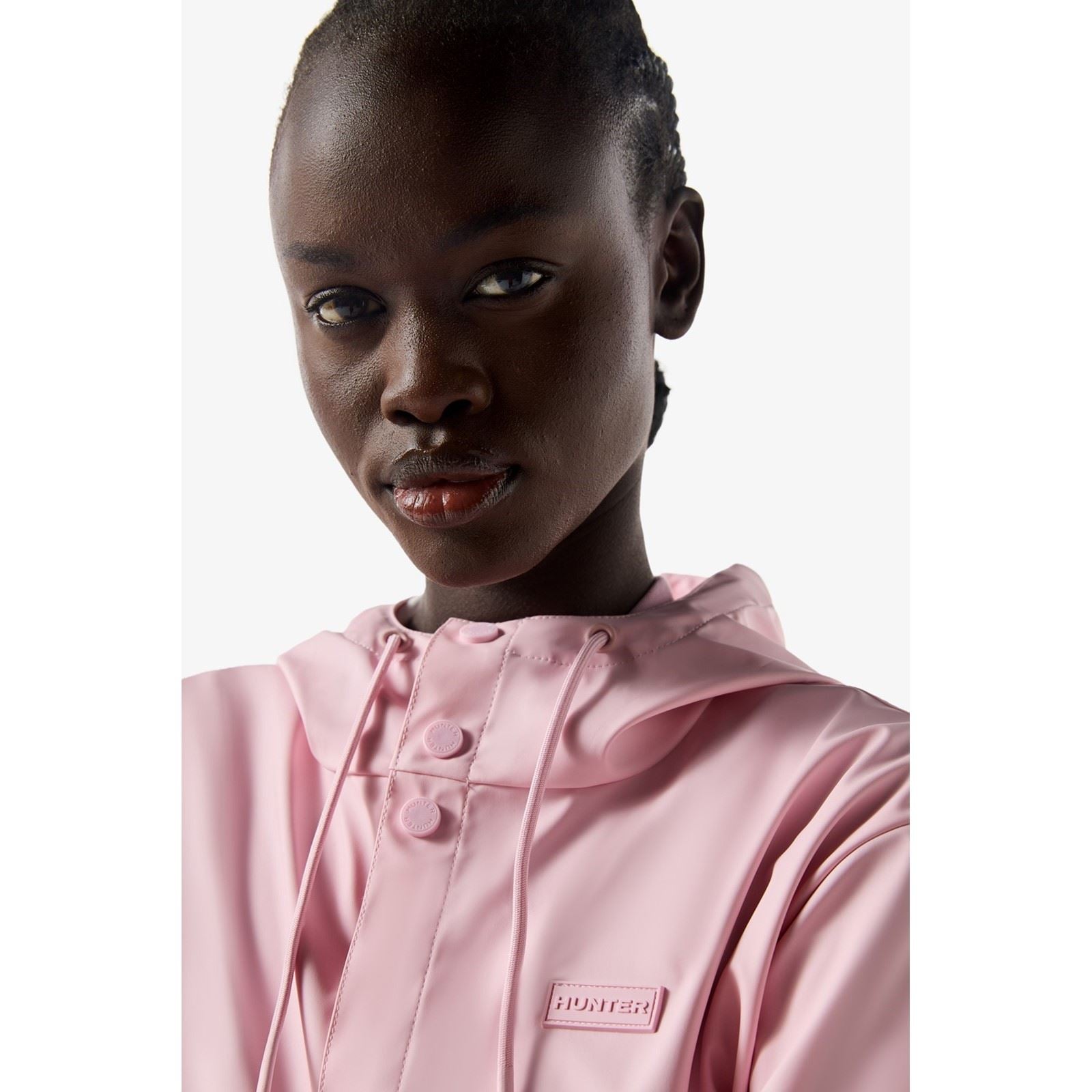Hunter Izzy Hooded Veste De Pluie Rose Pour Femmes