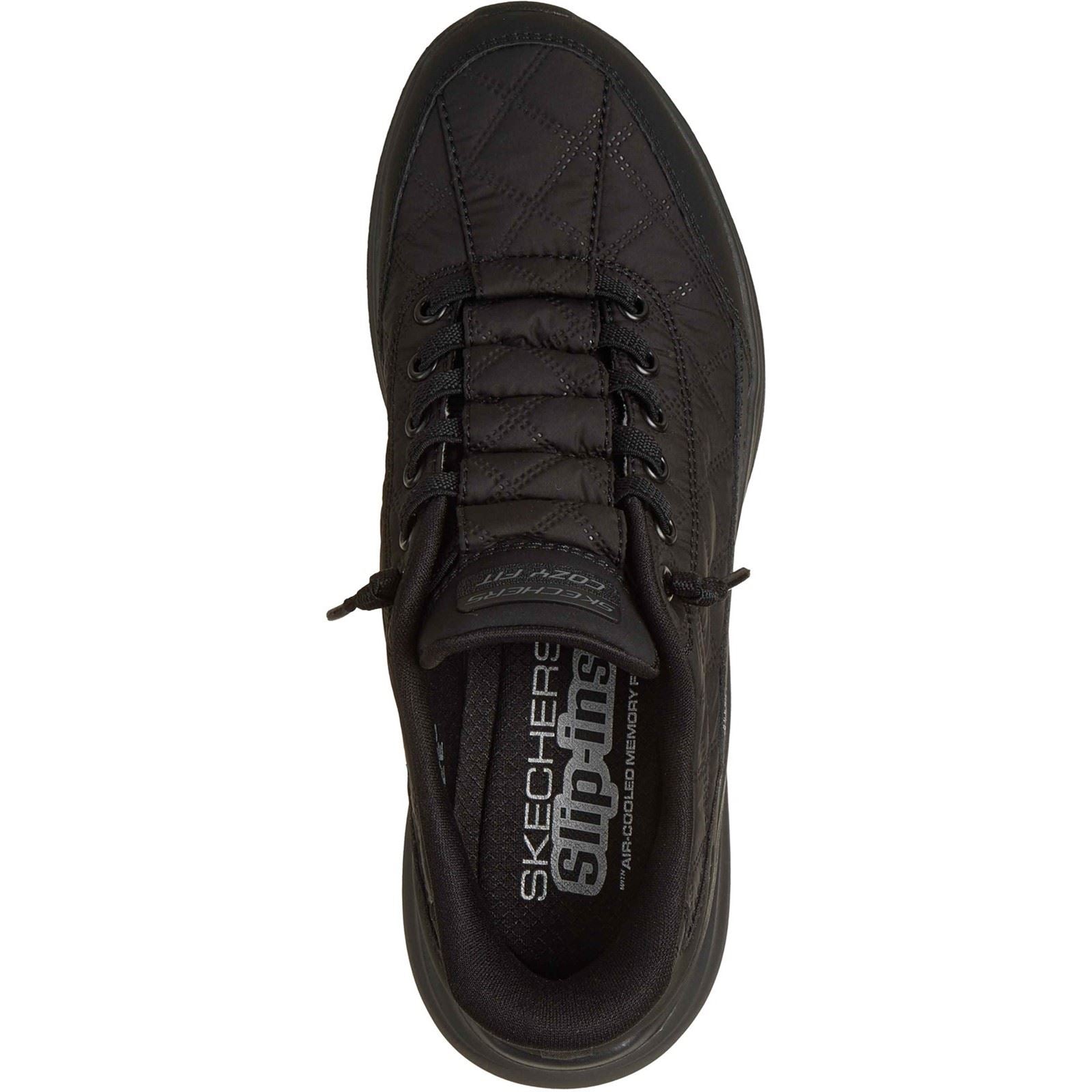 Skechers Contour Foam Cozy Fit Baskets Noires En Textile Pour Femmes