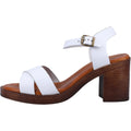 Hush Puppies Georgia Sandales Blanches Pour Femmes En Cuir