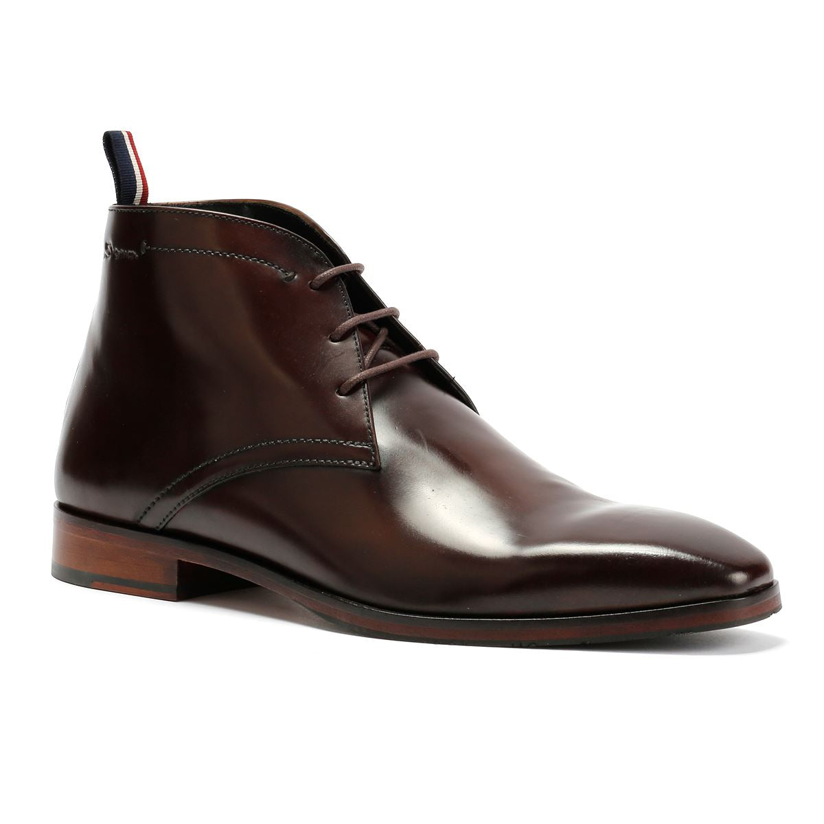 Ben Sherman London Bottes En Cuir Pour Hommes Marron