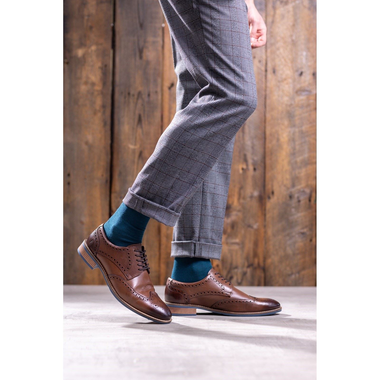 Hush Puppies Dustin Brogue Chaussures De Ville En Cuir Pour Homme De Couleur Chocolat