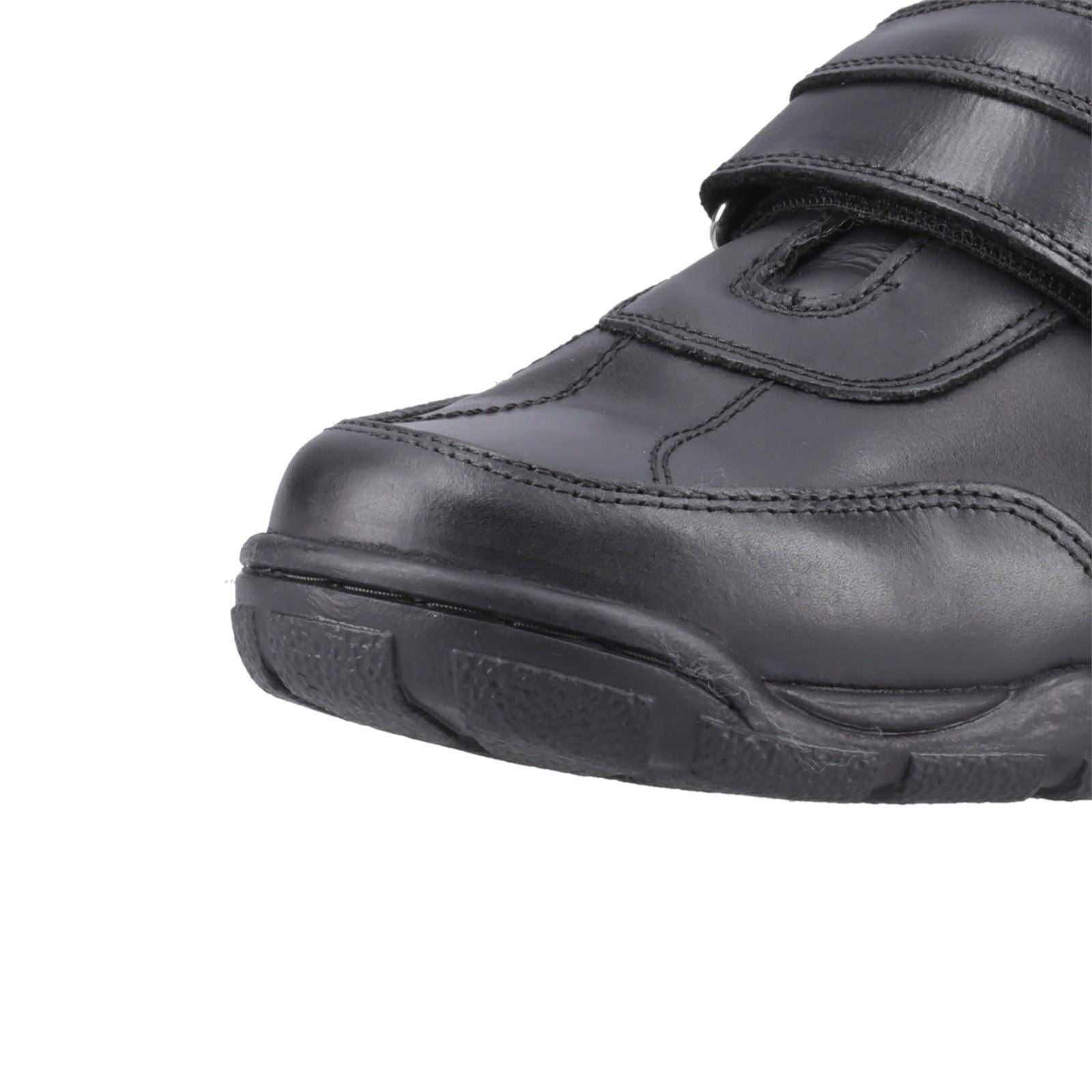 Hush Puppies Arlo Senior Chaussures Noires Pour Garçons En Cuir