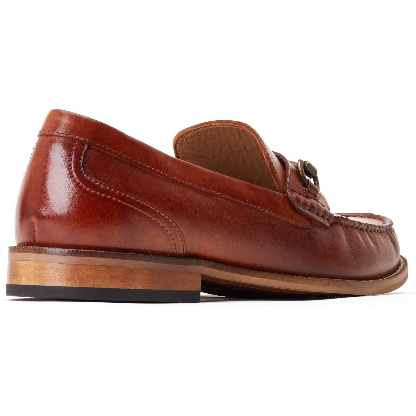 Base London Madison Chaussures À Enfiler Pour Hommes En Cuir Brûlé