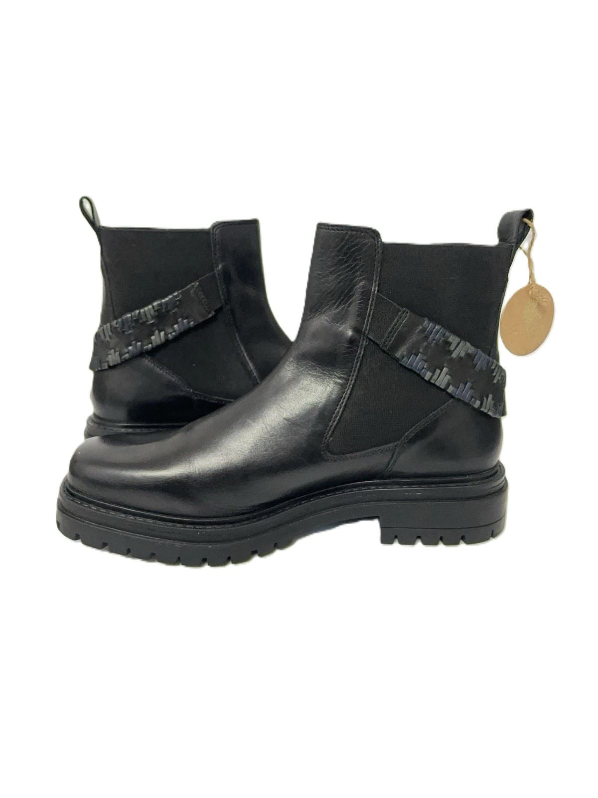 Osprey London The Guildford Chelsea Bottes Noires En Cuir Pour Femmes