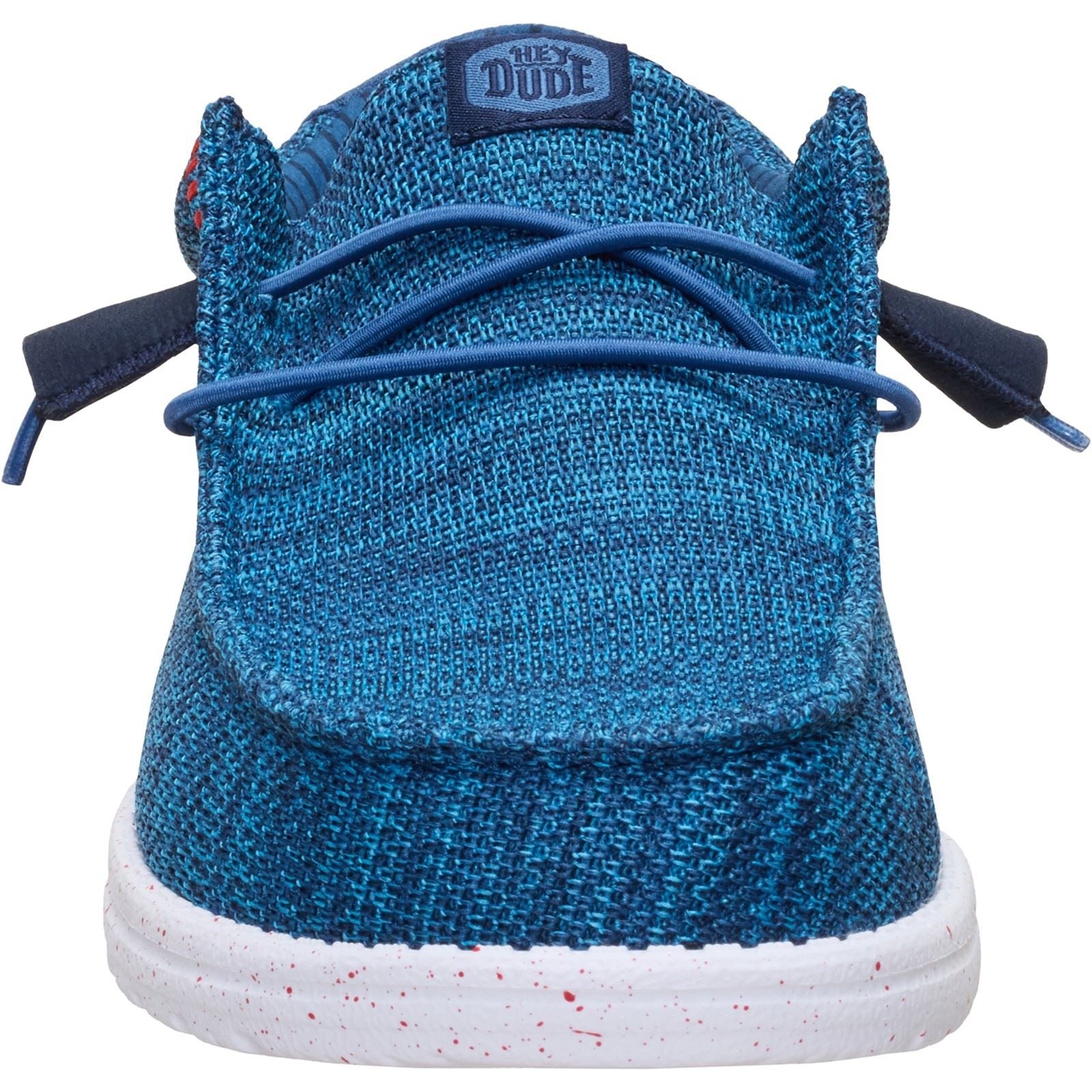 HEYDUDE Wally Stretch Sox Mocassins En Polyester Pour Hommes En Bleu Ensign/Multi