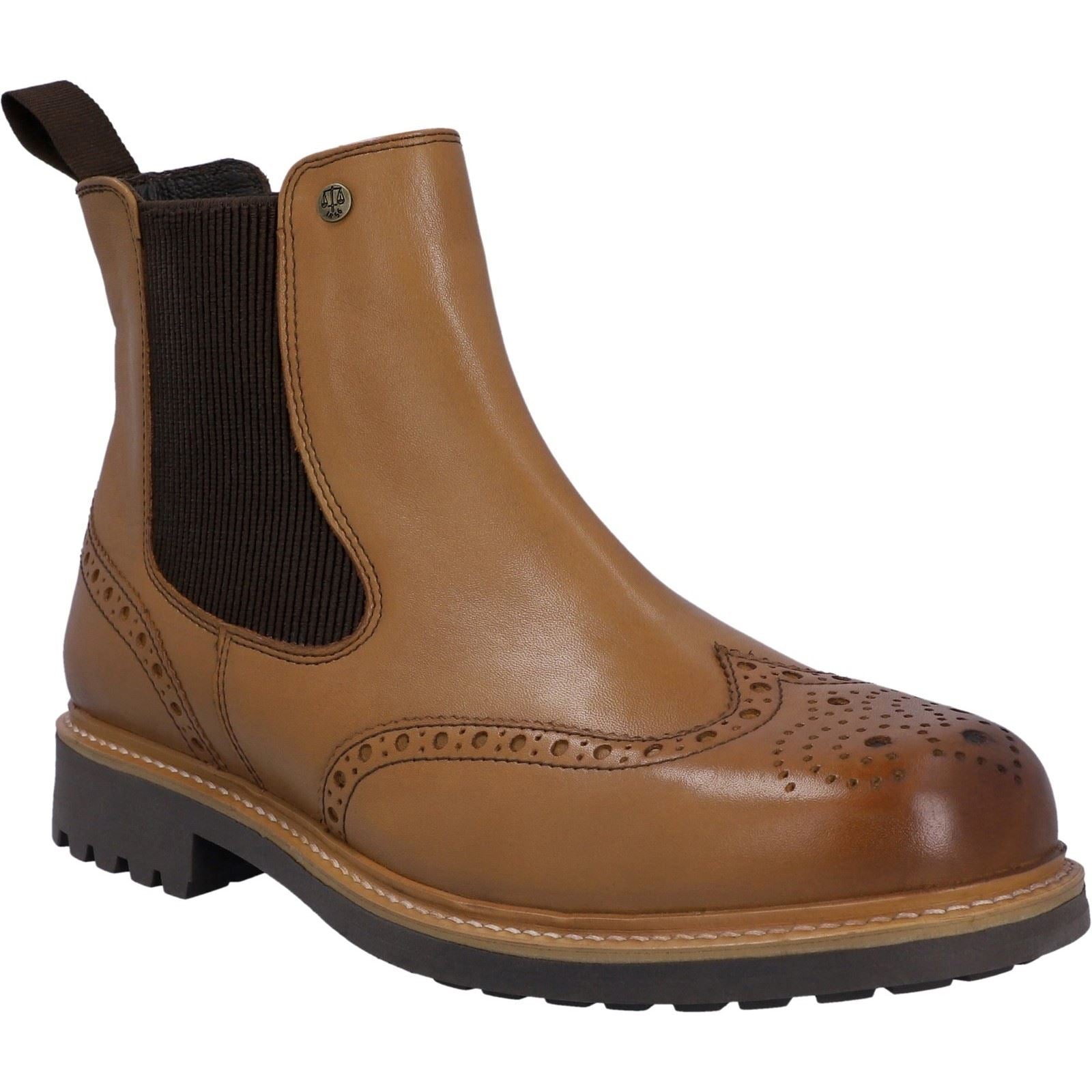Hunter Cawdor Bottes En Cuir Pour Homme Marron Clair