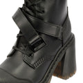 Dr. Martens Chesney Tech Bottes Noires En Cuir Pour Femmes