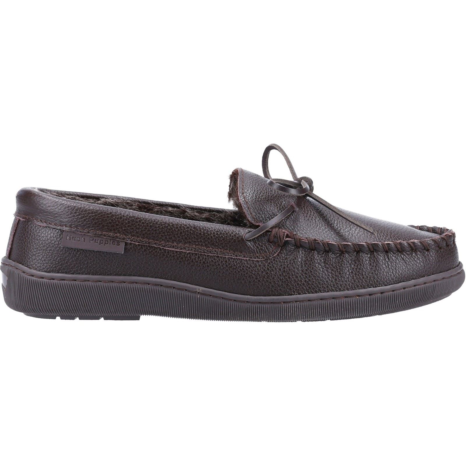 Hush Puppies Ace Chaussons En Cuir Pour Hommes Marron