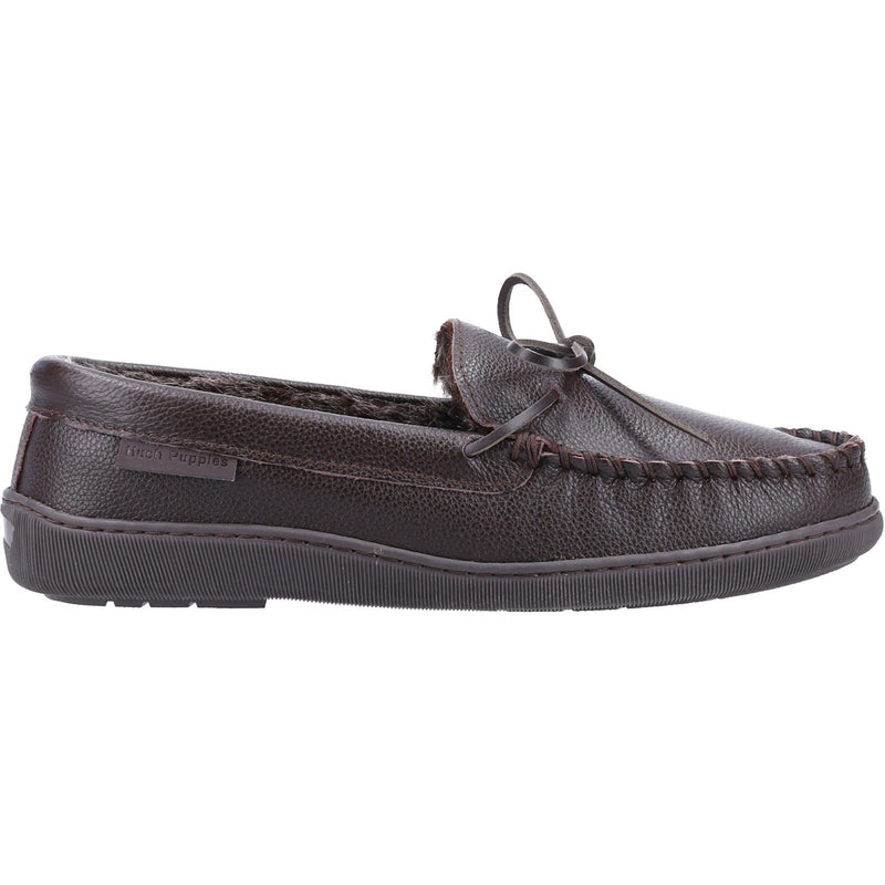Hush Puppies Ace Chaussons En Cuir Pour Hommes Marron