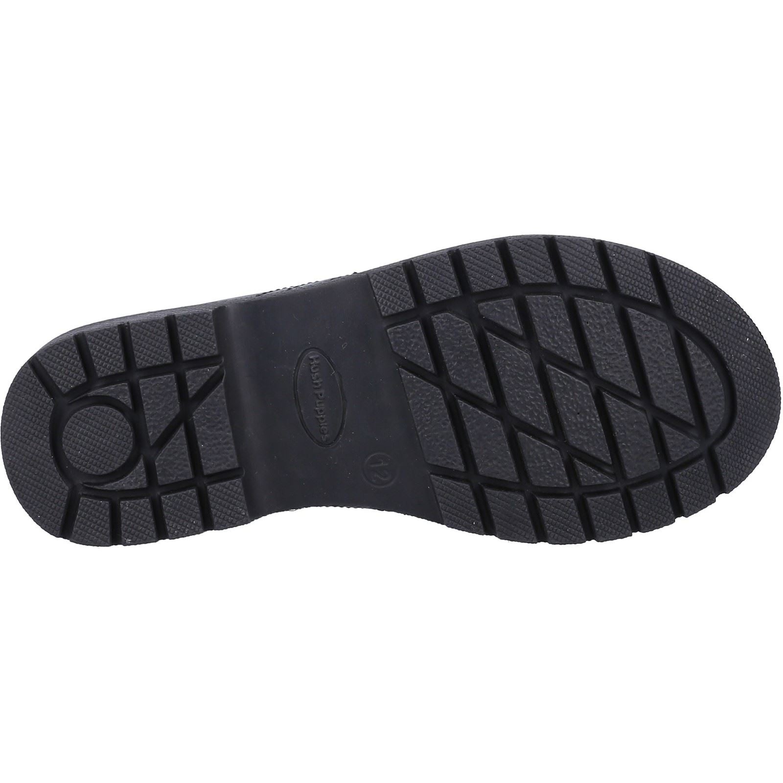 Hush Puppies SALLY SENIOR 2 Chaussures Noires Pour Filles En Cuir