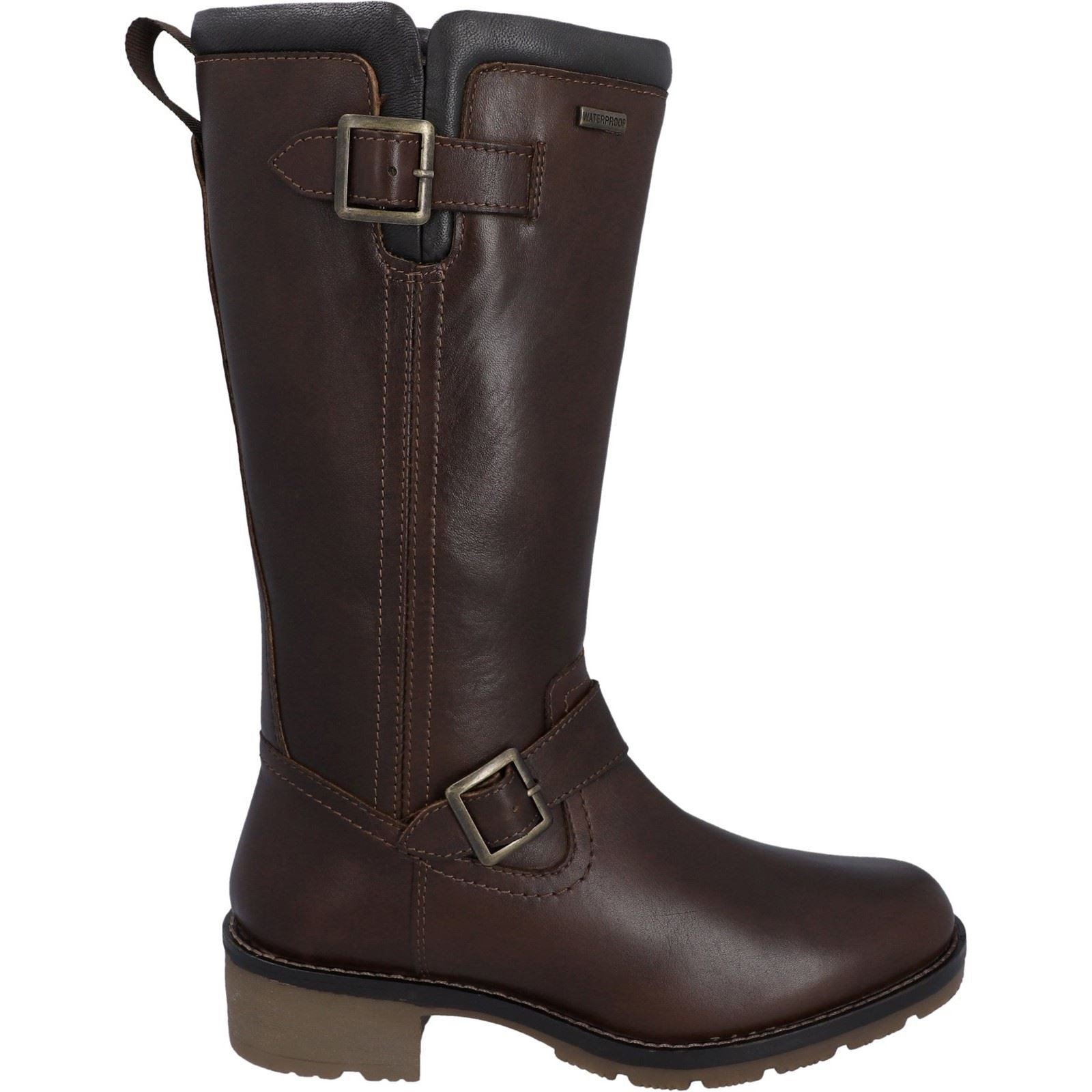Hunter Skye Tall Bottes En Cuir Pour Femmes Marron
