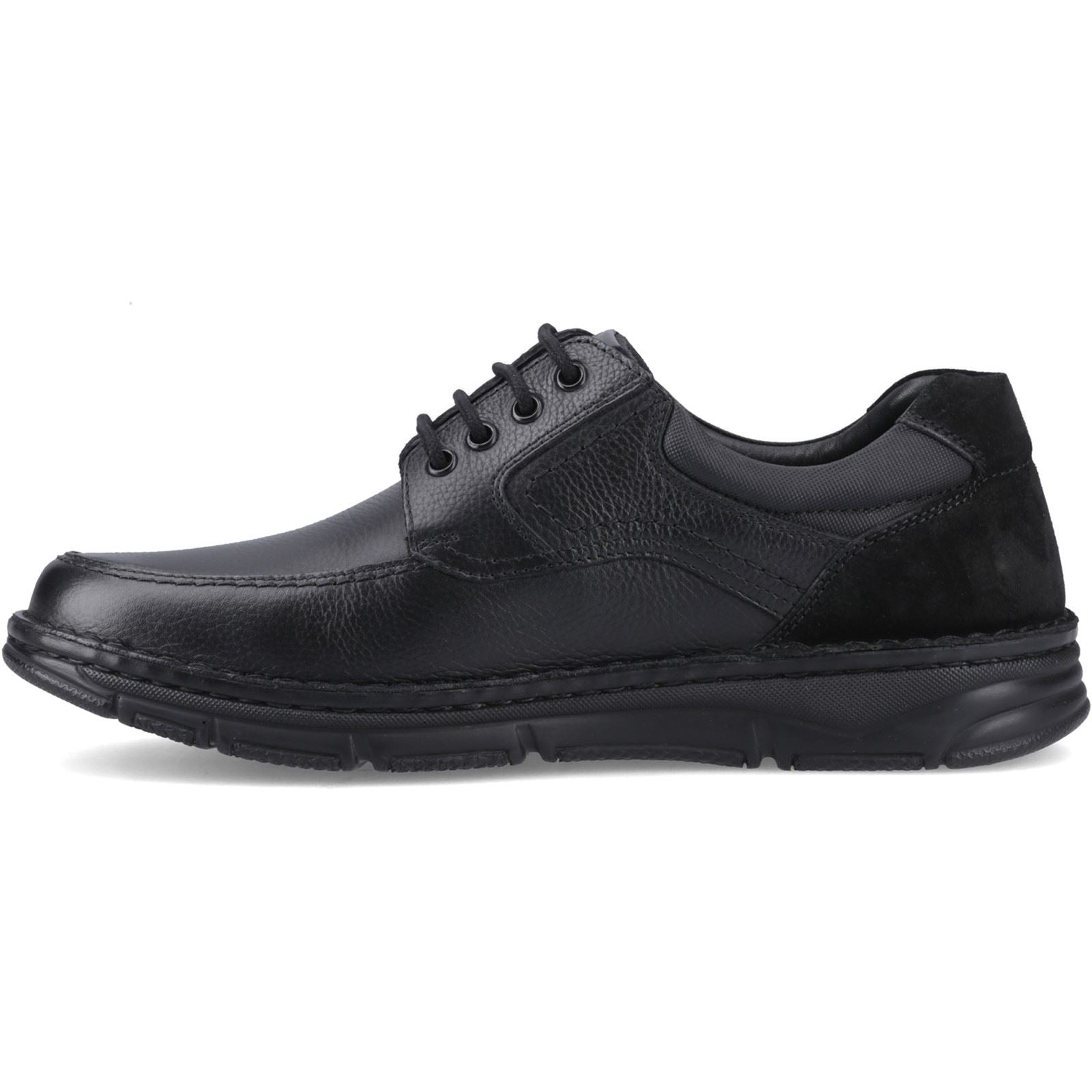 Hush Puppies Franklin Lace Up Shoe Mocassins Noirs En Cuir Pour Hommes
