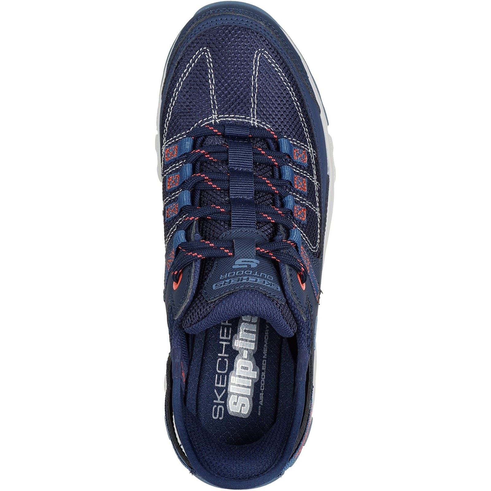 Skechers Summits AT Bottes De Randonnée Synthétiques Pour Femmes En Bleu Marine/Corail