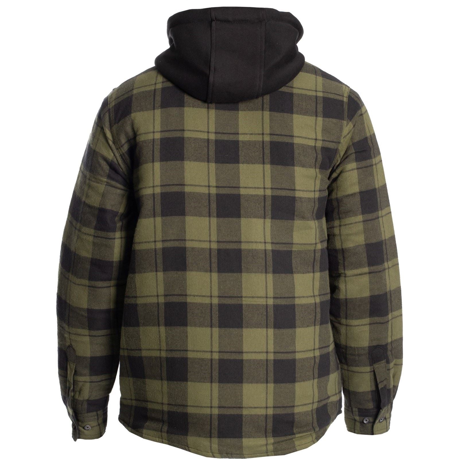 Hard Yakka Quilted Flannel Shacket Veste Chemise Verte Pour Homme