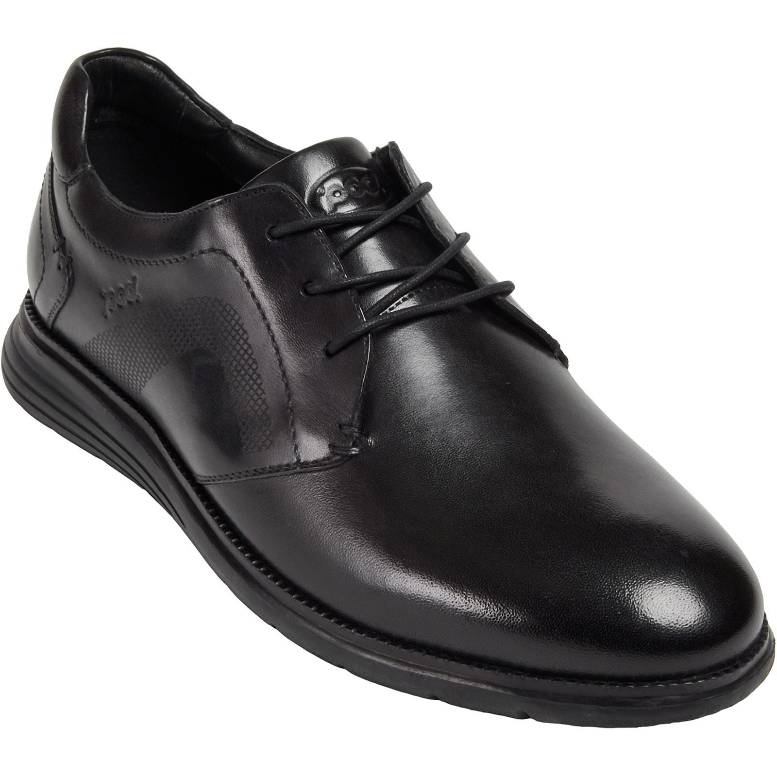 Pod Aston Chaussures Noires En Cuir Pour Homme À Lacets