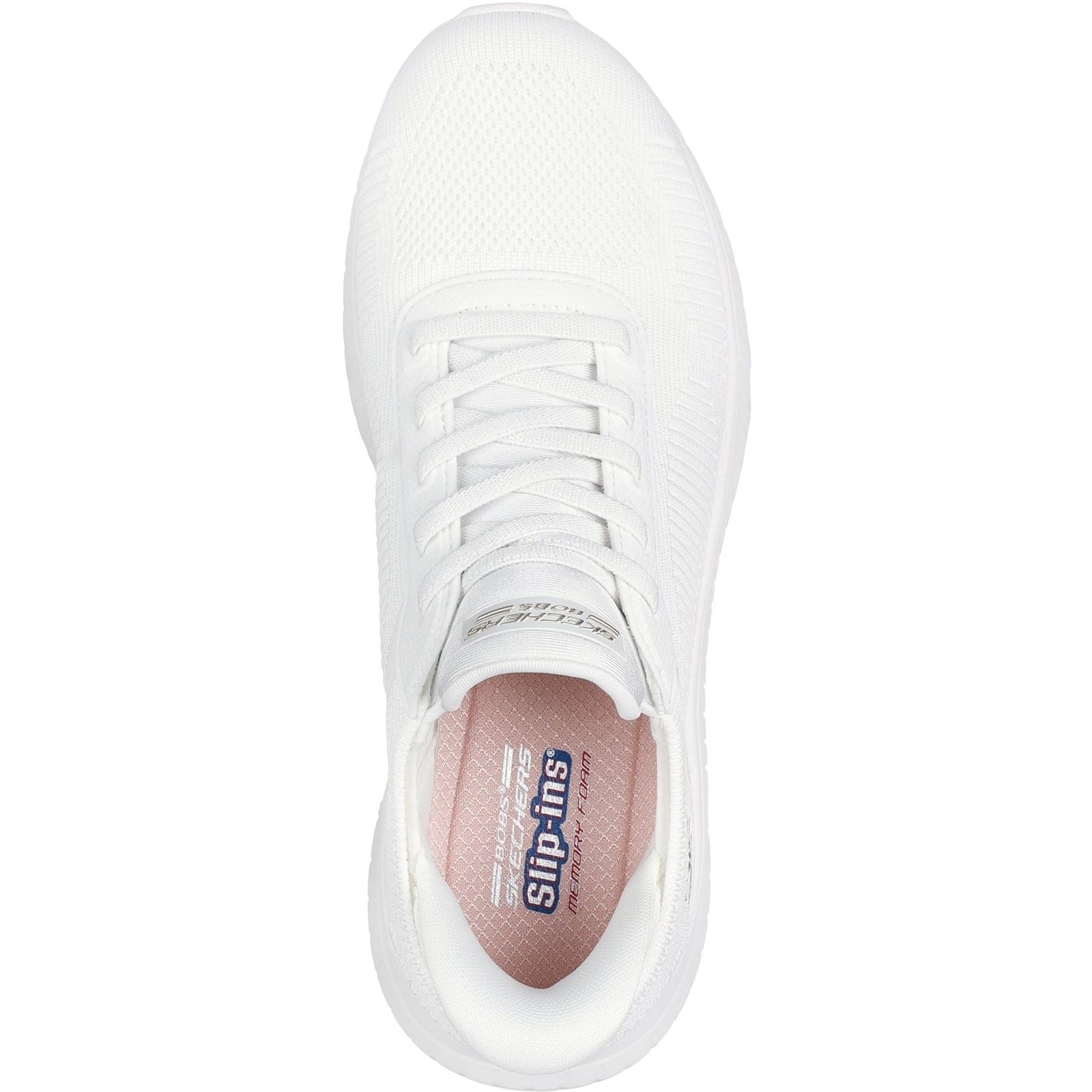 Skechers BOBS Sport Squad Chaos Baskets Pour Femmes En Toile Blanc Cassé