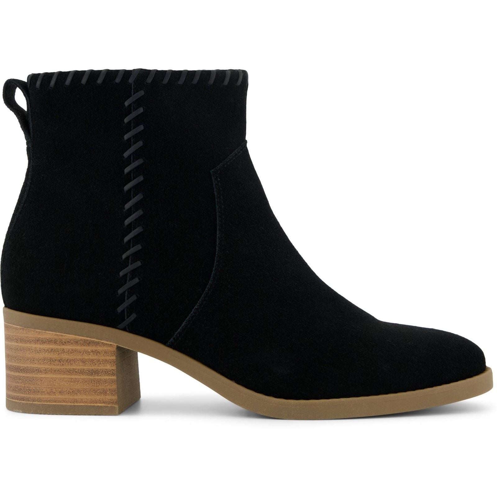 TOMS Delilah Heeled Bottines À Talons Noires Pour Femmes Suède