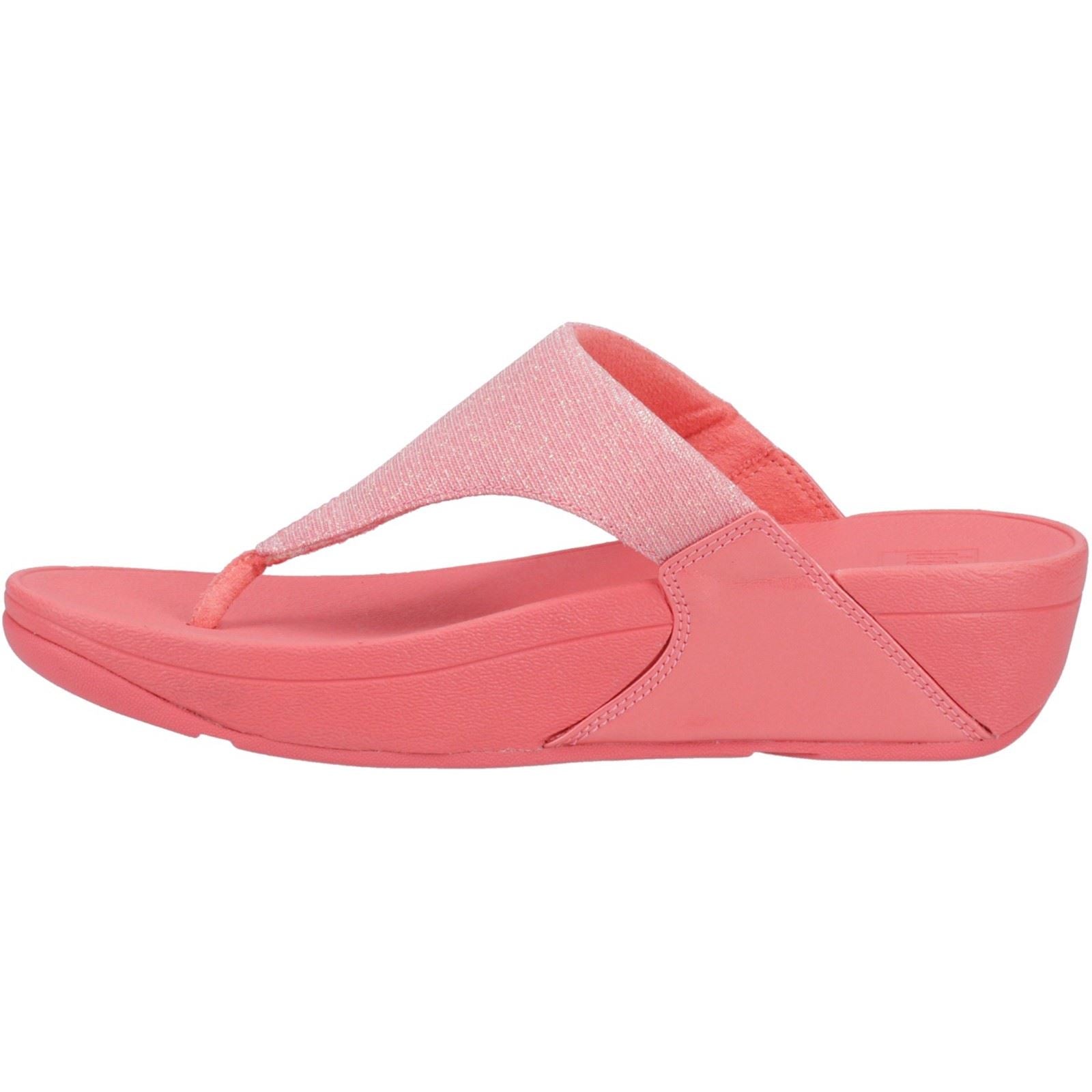 Fitflop Lulu Shimmerlux Sandales En Polyester Pour Femmes Corail Rosé