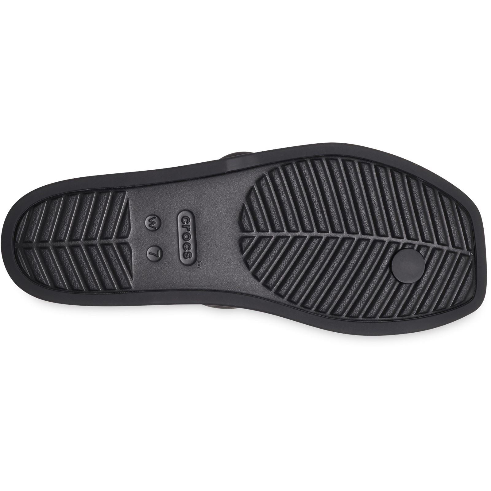 Crocs Miami Toe Loop Sandal Sandales Noires Pour Femmes