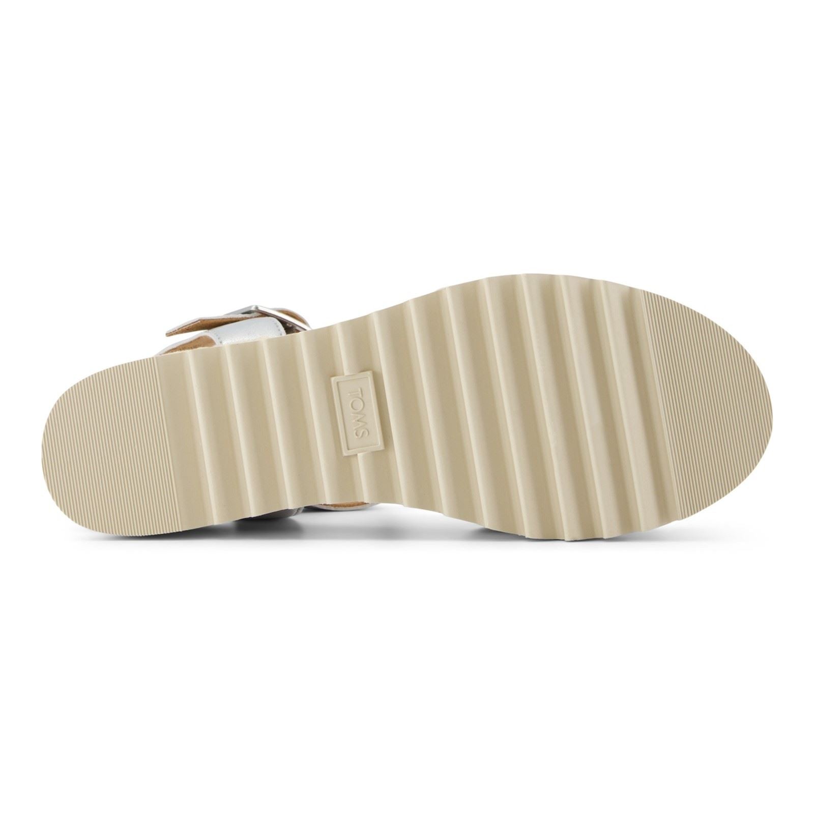 TOMS Diana Escarpins Compensés En Cuir Pour Femmes Couleur Argent