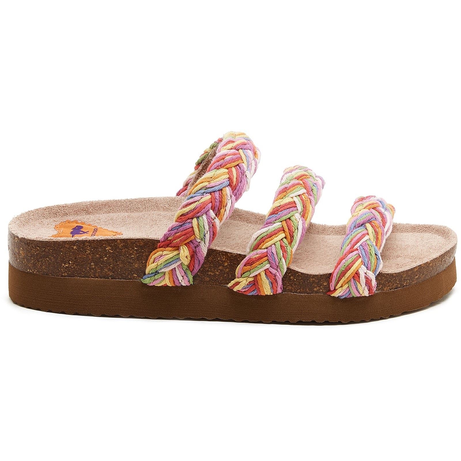 Rocket Dog Ashley String Braid Sandales Arc-En-Ciel En Coton Pour Femmes