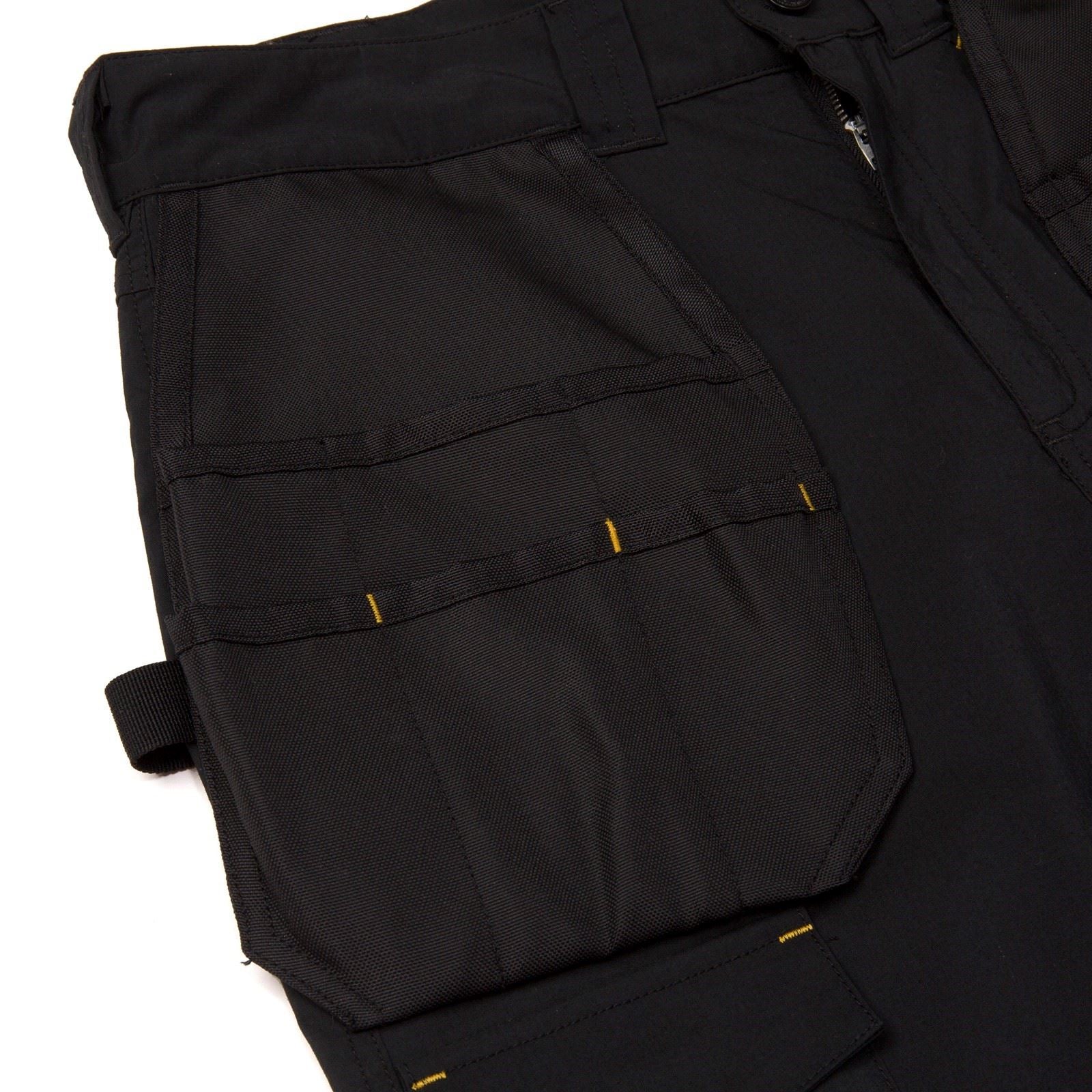 Caterpillar Nexus Holster Stretch Pocket Pantalons Noirs En Coton Pour Hommes - Extérieur