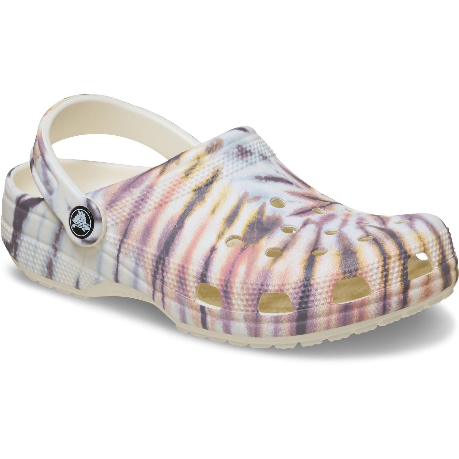 Crocs Classic Tie Dye Clog Sabots Thermoplastiques Femmes Chalk/Multi