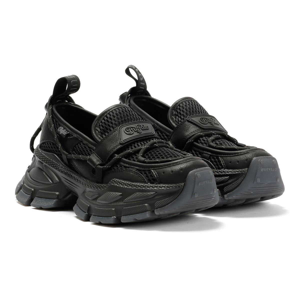 Buffalo Loafer TEC Mocassins Noirs Pour Femmes