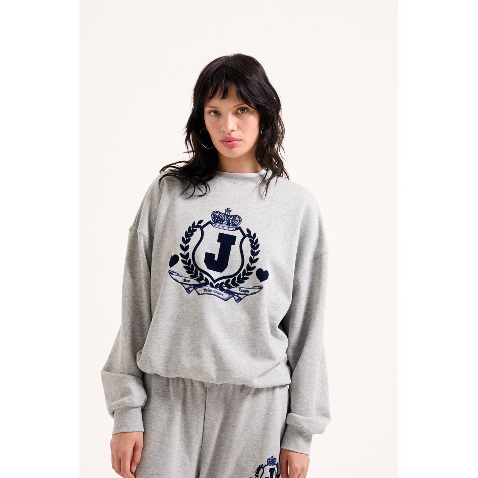 Juicy Couture Venice Sweatshirt En Coton Pour Femme Argenté