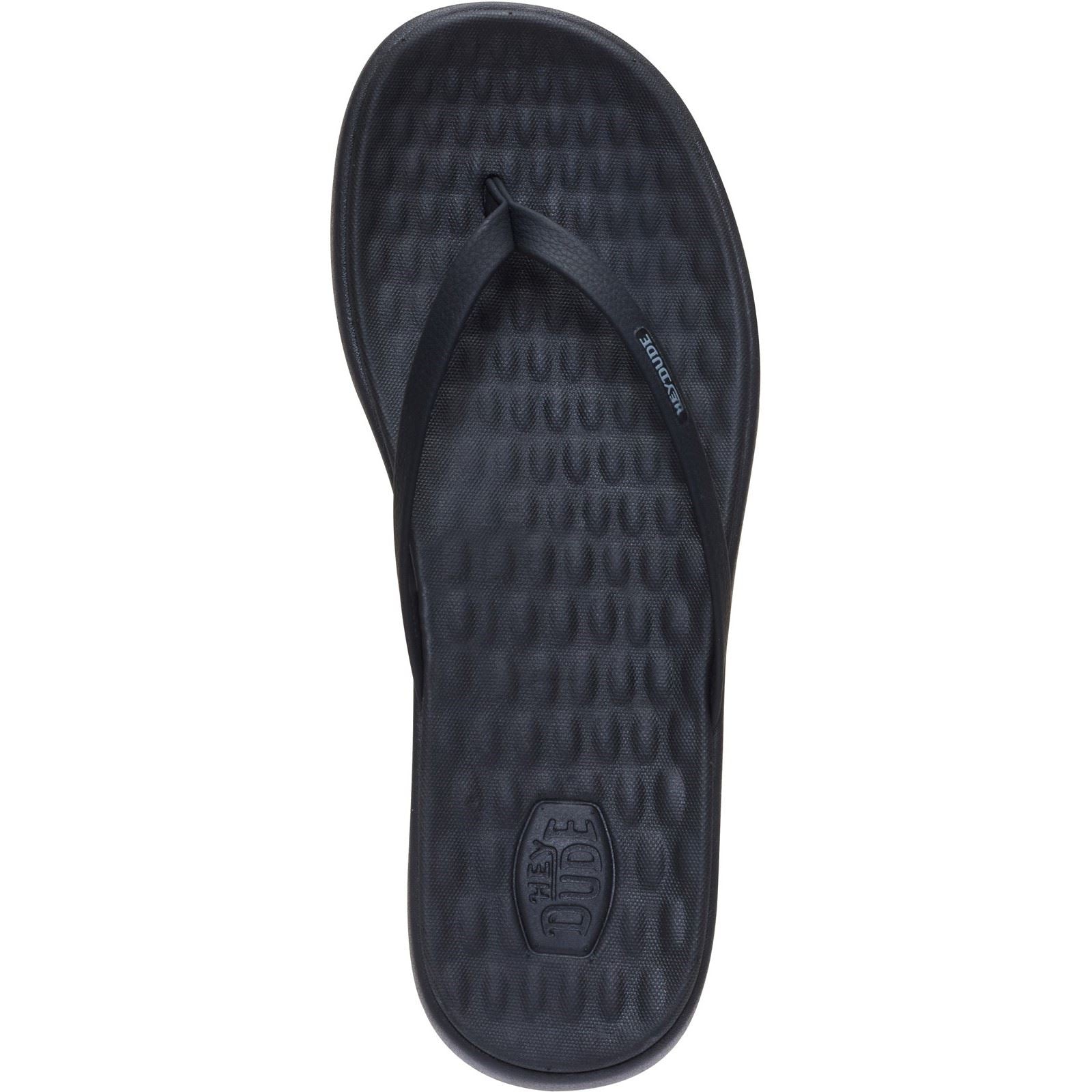 HEYDUDE Maui Breeze Tongs En Polyuréthane Pour Femmes Noires/Noires