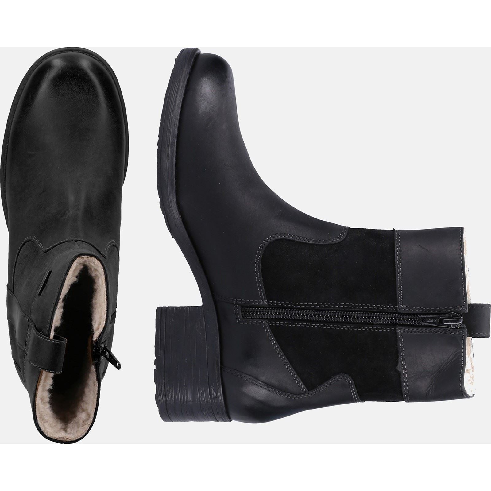 Hush Puppies Saskia Bottes En Daim Noir Pour Femmes
