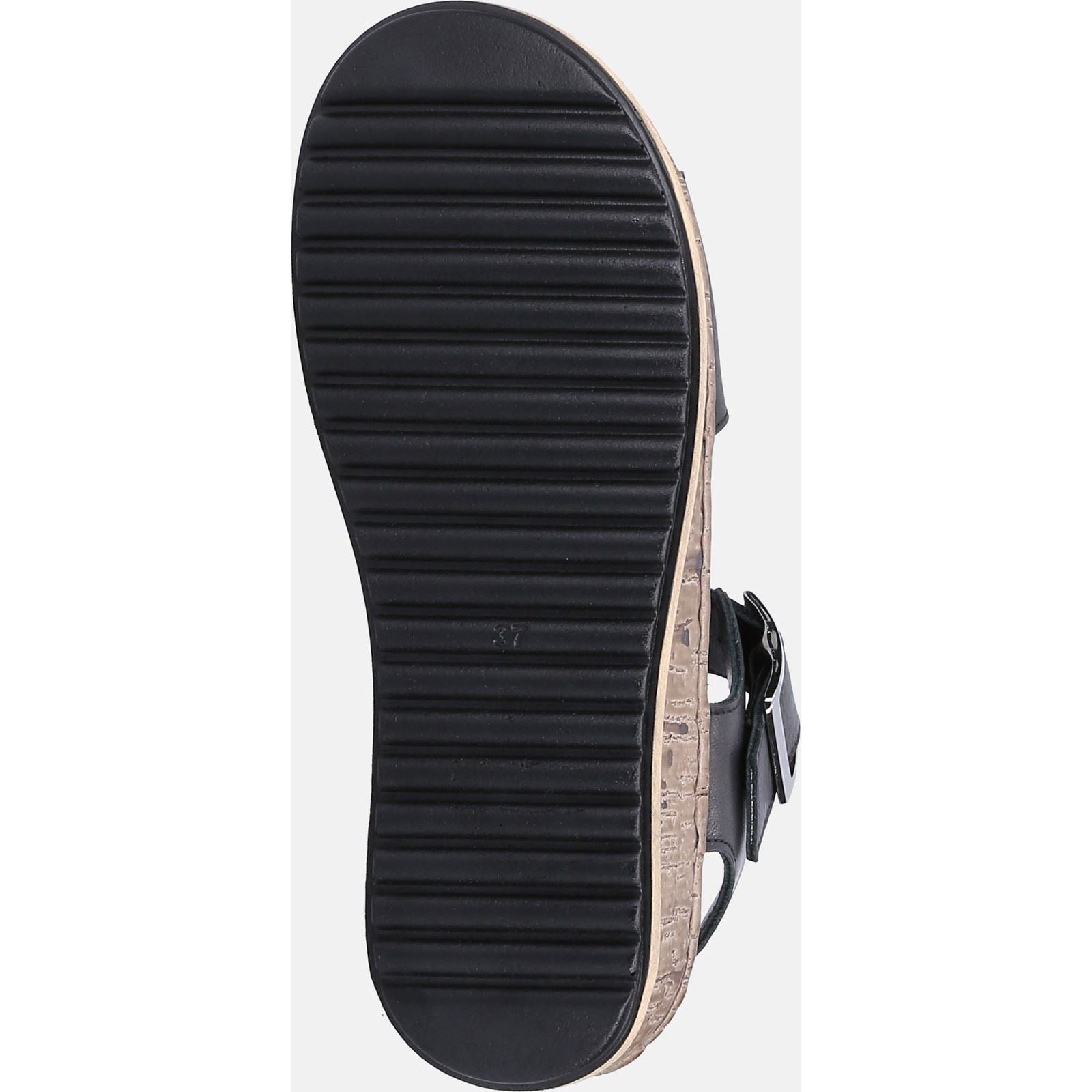 Hush Puppies Ellie Sandales Noires Pour Femmes En Cuir