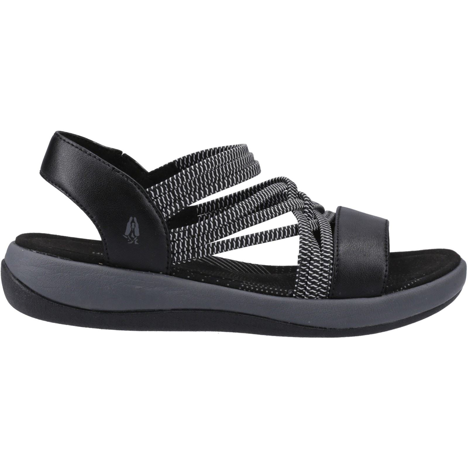 Hush Puppies Susanna Sandales Noires Pour Femmes En Cuir