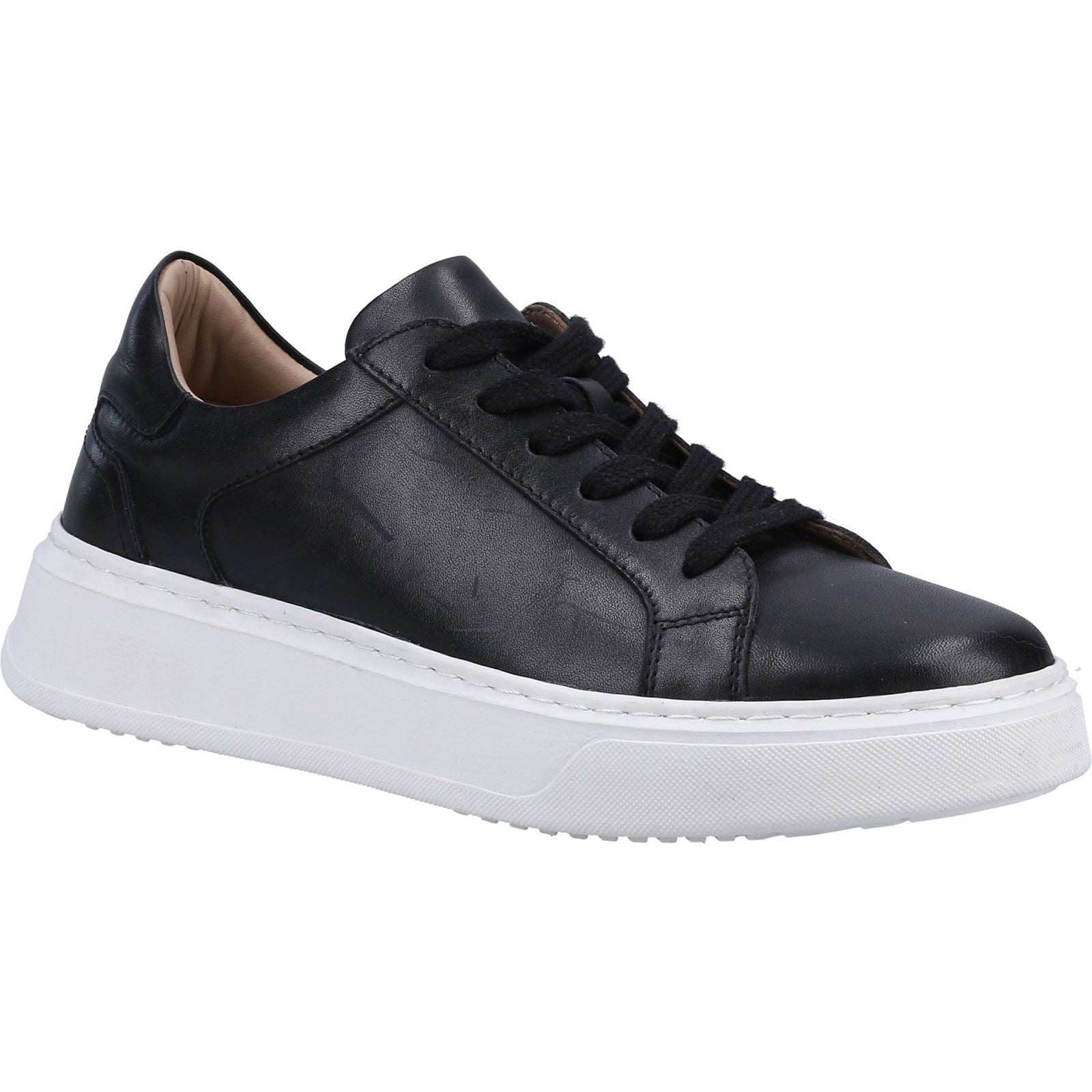Hush Puppies Camille Baskets Noires Pour Femme En Cuir