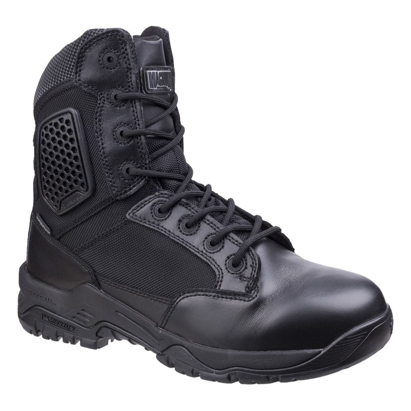 Magnum  Bottes De Sécurité En Cuir Noir À Fermeture Éclair Latérale Strike Force 8.0 Wp