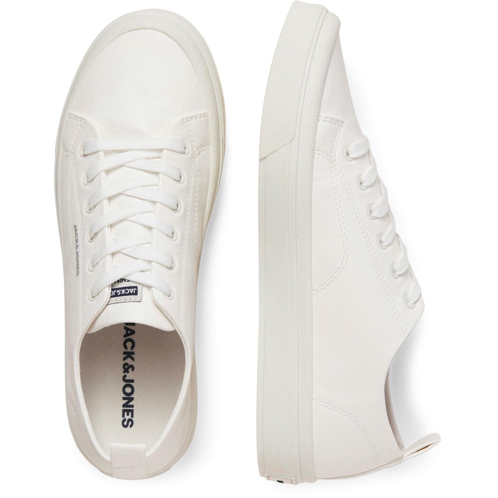 Jack & Jones Bayswater Sneakers Pour Hommes En Polyuréthane Blanc Brillant