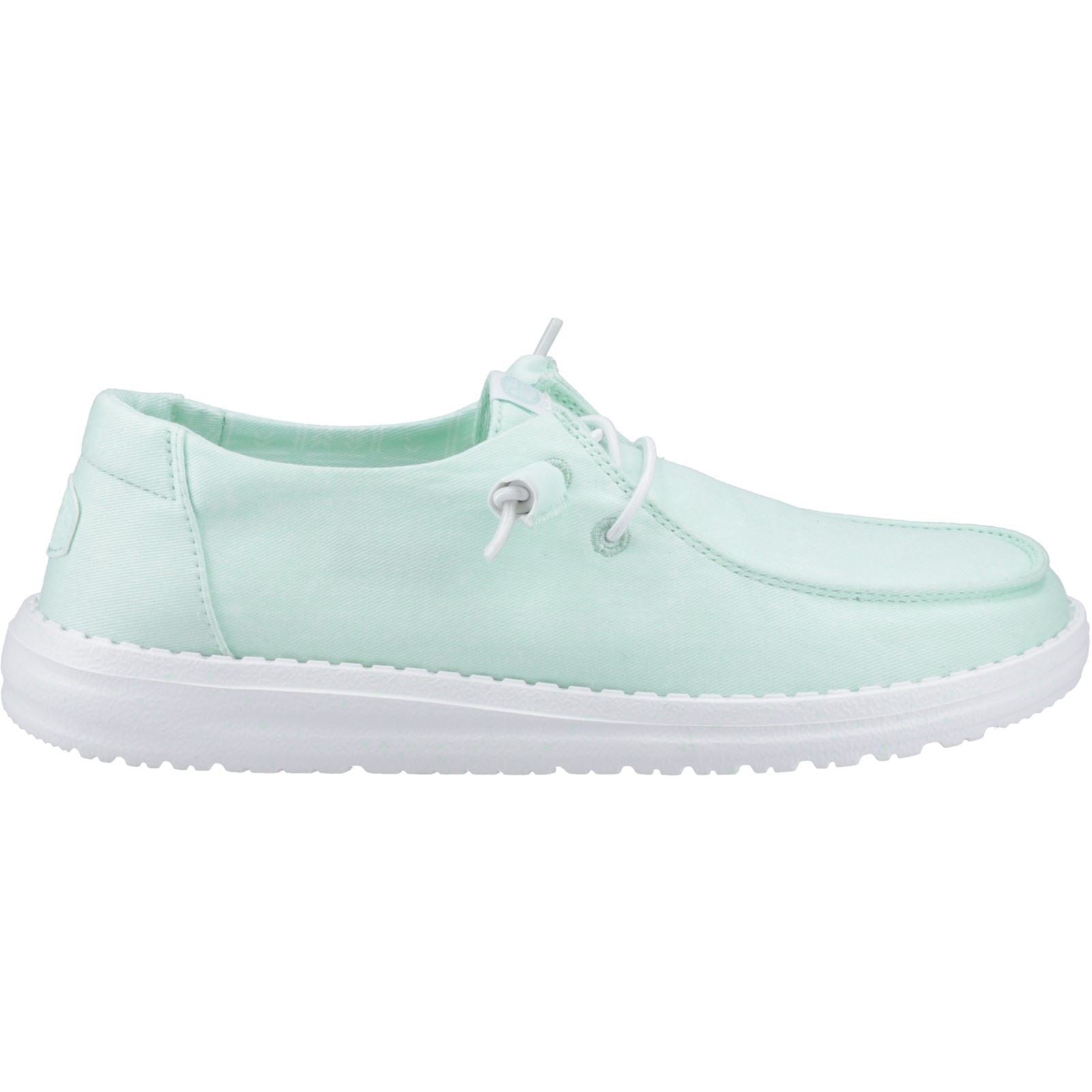 HEYDUDE Wendy Canvas Chaussures Mocassins Bleu Baie Pour Femmes En Coton À 100%