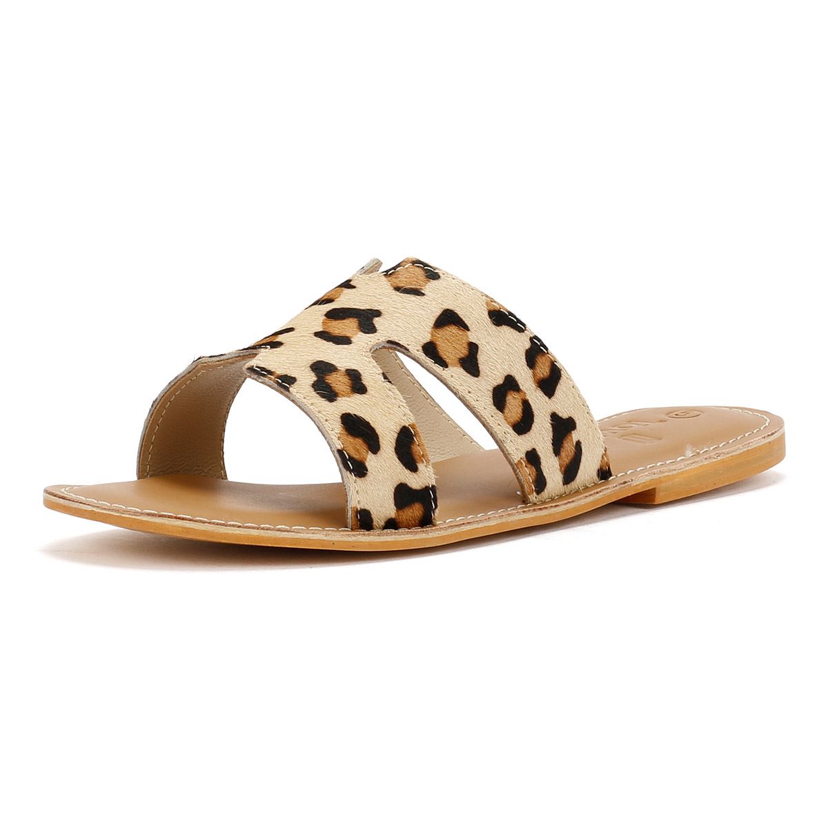 Tower London Cut Out Mules En Cuir Pour Femmes Couleur Beige